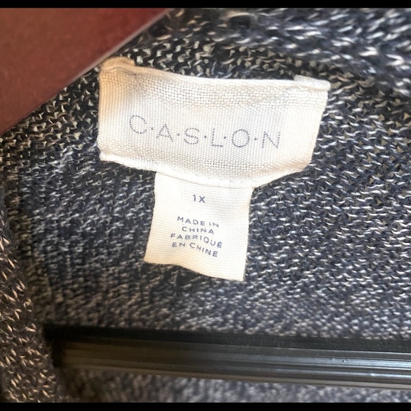 Plus Size 1x CASLON Long Cardigan, Dark Navy, Nordstrom Brand - Picture 5 of 6